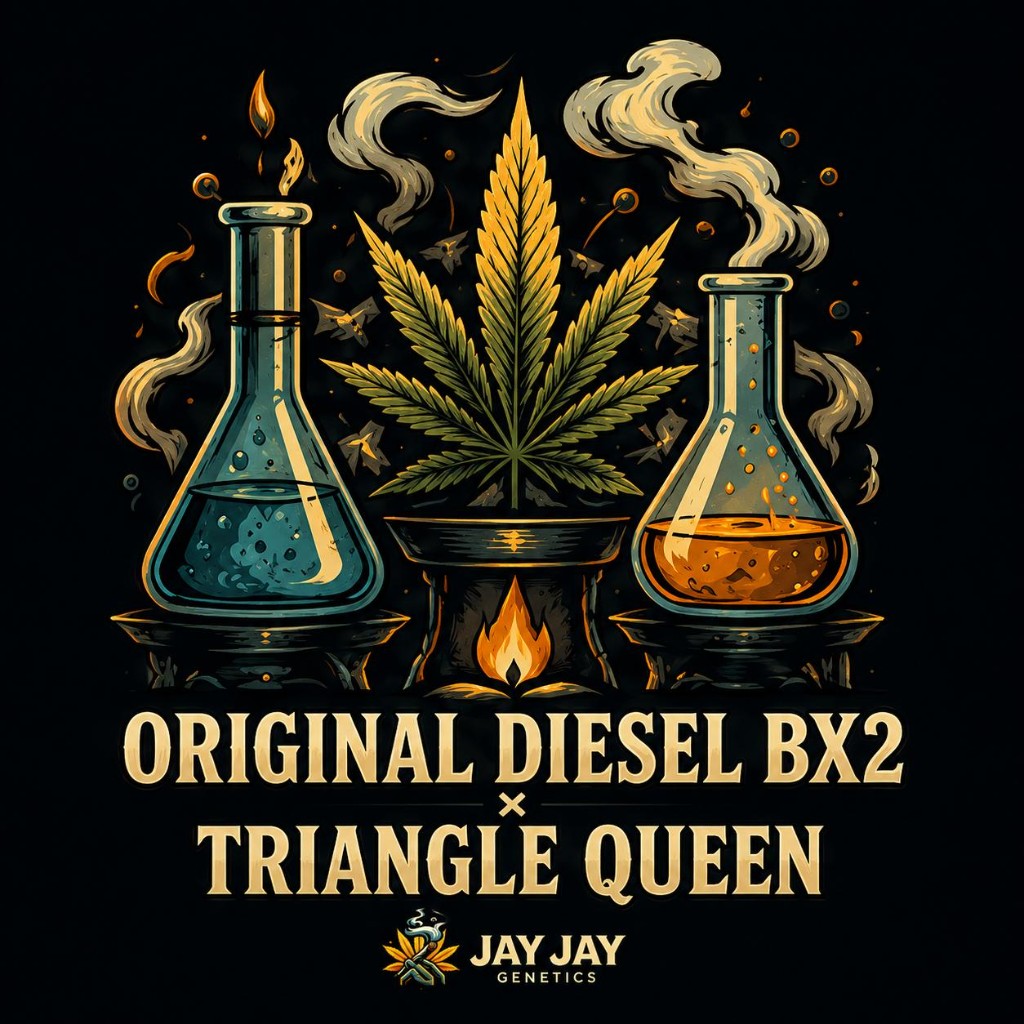 Original Diesel BX2 × Triangle Queen — Jay Jay Genetics | Feminisierte Samen Sammlerobjekt